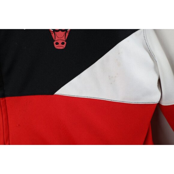 Retro Adidas Mens XL Distressed Chicago Bulls Basketball Warm Up Track Jacket - Picture 6 of 16